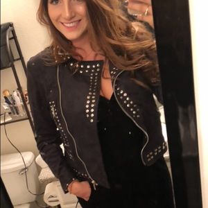 suede studded jacket